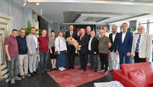 Başkan Zeyrek MESO ve MEM-DER başkanı Akyüz'le görüştü