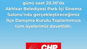 CHP'den ilçenin geleceğinin şekillendirileceği toplantı çağrısı
