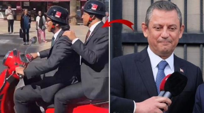 CHP'lideri Denizli'de kaybettiği motorsikletle gezdi