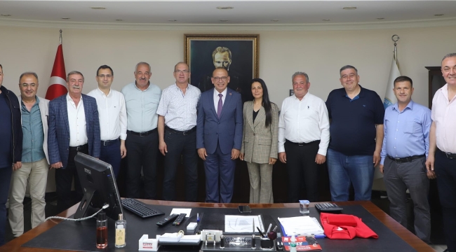 Esnaf oda başkanları başkanlarından başkan Akın'a ziyaret