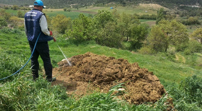 Gördes'te 5 mahallede ilaçlama yapıldı
