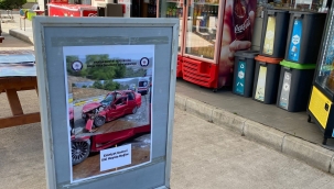 Yollar uyarı afışleriyle donatıldı