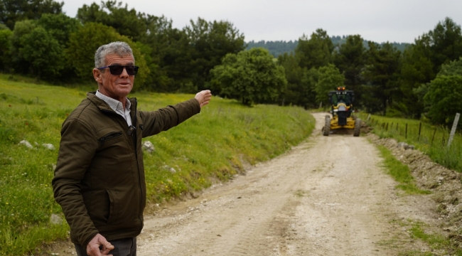 Yunusemre belediyesinden Yağcılar' da ova yolu çalışması