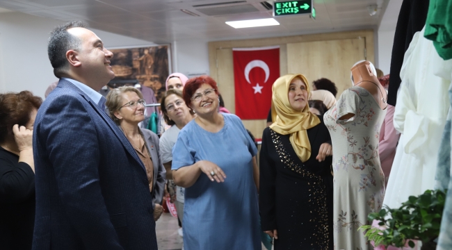 Altın makas biçki dikiş kursu sergisi açıldı