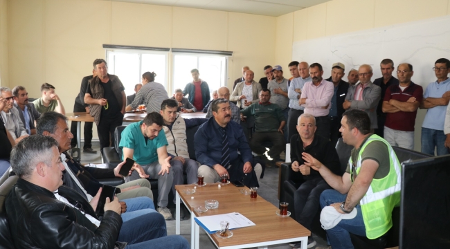 Başkan Büke mağdur olan üreticilerle görüştü