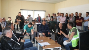 Başkan Büke mağdur olan üreticilerle görüştü