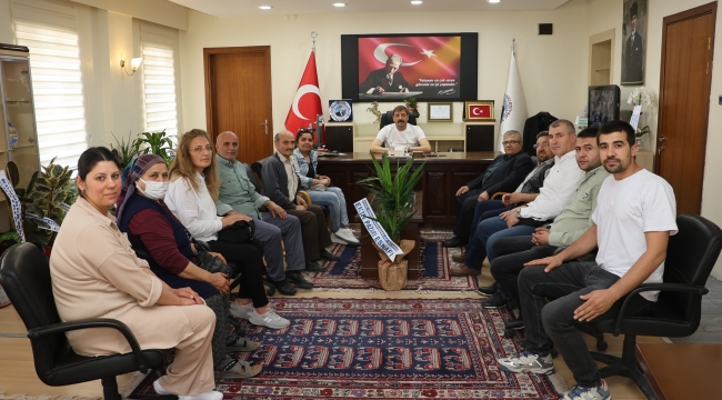 Başkan Dönmez'e esnaf ziyareti