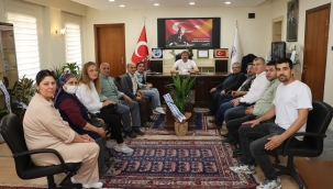 Başkan Dönmez'e esnaf ziyareti