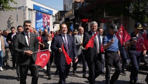 Başkan Dutlulu'da geçlik yürüyüşüne katıldı