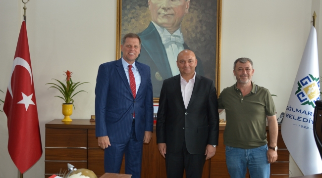 Borsa başkanı Özkasap başkan Aykan'ı ziyaret etti