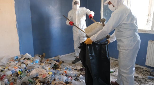 Çöp ev temizlendi