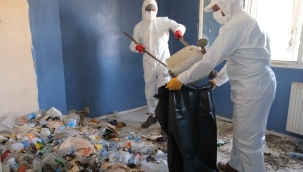 Çöp ev temizlendi
