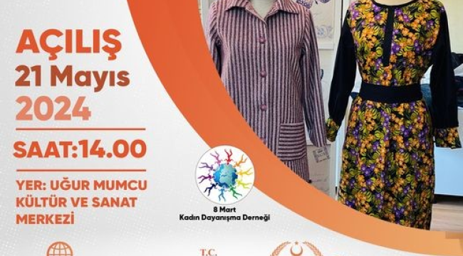 Dikiş kursu altın makas sergisi açılıyor