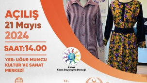 Dikiş kursu altın makas sergisi açılıyor