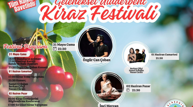 Geleneksel Uluderbent kiraz festivali başlıyor