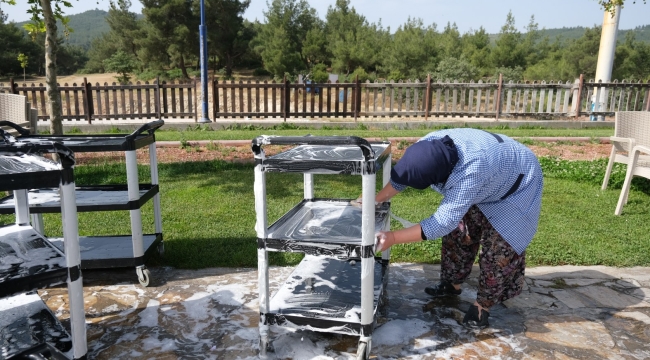 Hijyenik temizlik için ortaköy yunuspark yarım gün kapatıldı