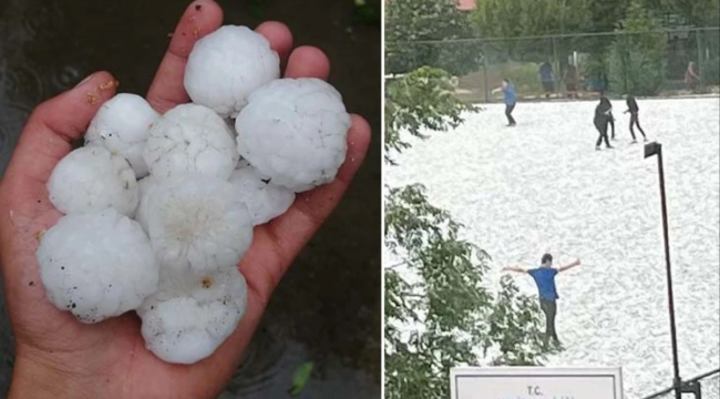 Manisa'da yağan dolu bağlarda zarara yol açtı