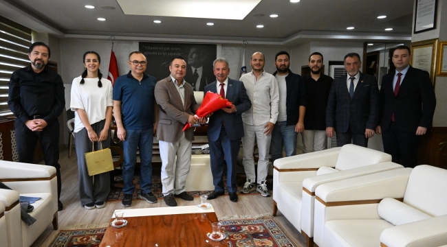 Mimarlar ve mühendis oda temsilcilerinden başkan Nurlu'yu tebrik ziyareti