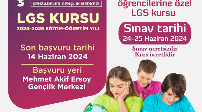 Şehzadeler belediyesi'nden özel LGS hazırlık kursu