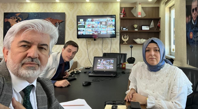 Başkan Hızlı video konferans bayramlaşmaya katıldı