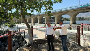 Başkan Nurlu Adala Hermos kanyonu'nda başlayan çalışmaları denetledi