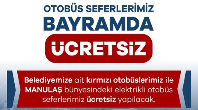 Bayramda şehiriçi ulşım ücretsiz
