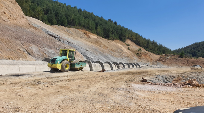 Boyacık sulama göletinde çalışmalar sürüyor