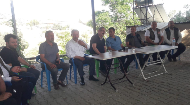 CHP'liler yangın bölgesinde hasar incelemesi yaptı