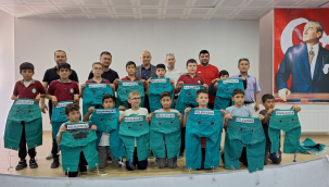 Güreşci olmak isteyen öğrenciler pırpıtlarını aldı