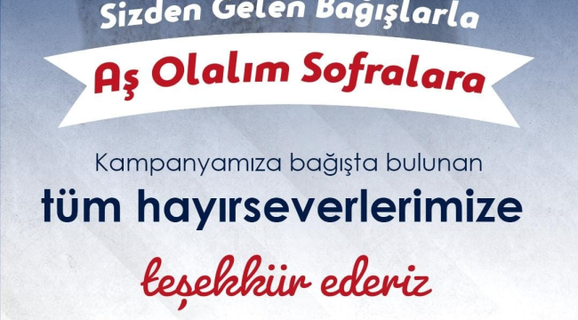 Hayıır sever vatandaşlardan'sizden gelen bağışlarla aş olalım sofralara' 13 ton kurban bağışı