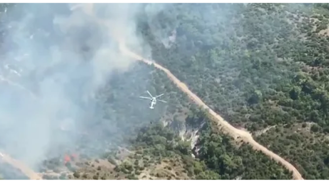 Manisa'daki yangın 16 saat sonra söndürüldü