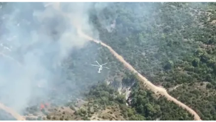 Manisa'daki yangın 16 saat sonra söndürüldü