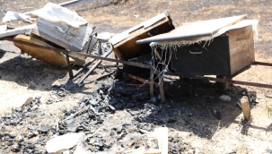 Yanan alanında hasar tespit çalışmaları başladı