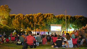 Akhisar'da açık hava sinema keyfi