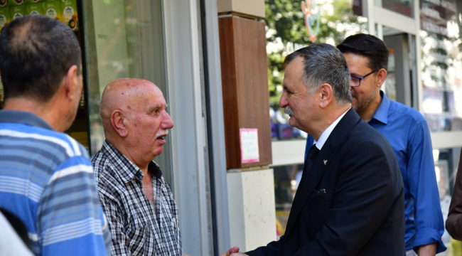 Başkan Balaban'dan sahada esnaf ziyareti