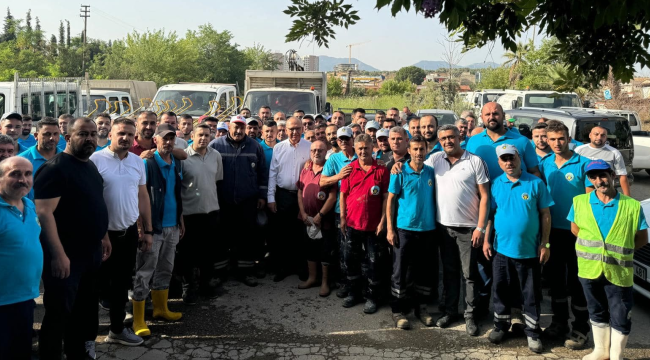 Başkan Çetin işçilerle bir araya geldi