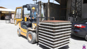 Başkan Durbay,kapalı olan parke taşı fabrikasını yeniden üretime açtı