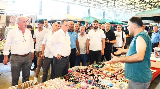 Başkanlar horozköy'de semt pazarında esnafları ziyaret etti