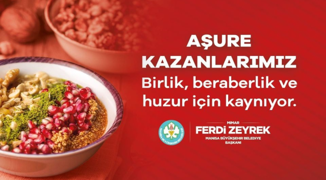 Büyükşehirde aşure kazanları vatandaşlar için kaynayacak
