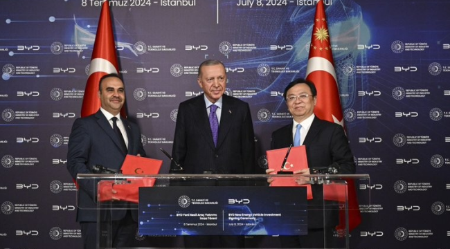 BYD'nin Türkiye'de yatırım anlaşma imzalandı