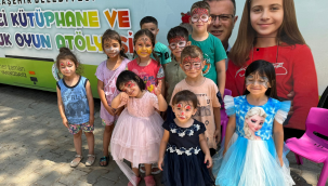 Gezici kütüphane ve çocuk oyun atölye aracı çoçukların hizmetinde