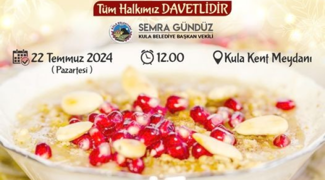 Kula belediyesinden vatandaşa aşure daveti