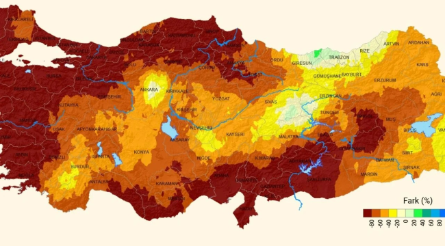 Kuraklık haritası yayınlandı