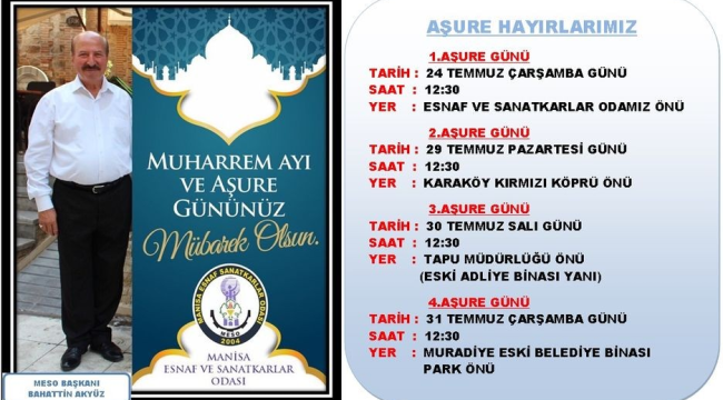 MESO'nun geleneksel aşure hayrı başlıyor