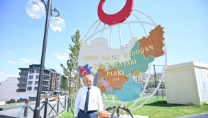 Saldırganların tahrip ettiği R.Tayyip Erdoğan Türk dünyası parkı yenileniyor