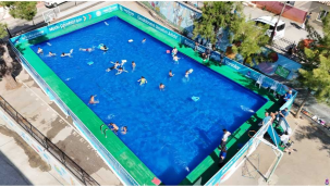 Şehzadeler'de portatif havuzlar hizmete açıldı