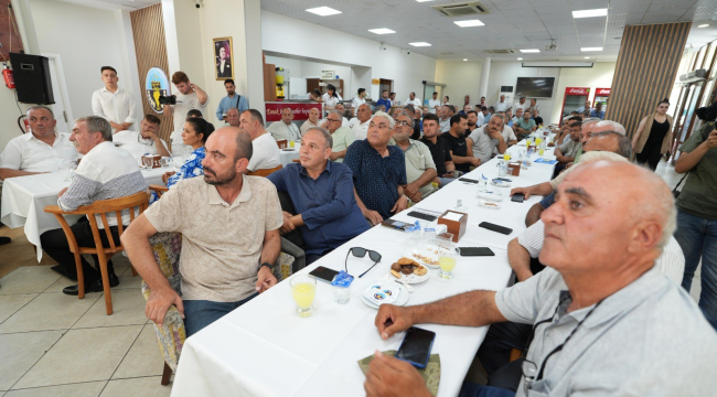 Turgutlu'da muhtarlarla buluşan başkan Zeyrek' B.Ş belediyesinde artık adalet var'