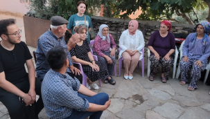 AKP il kadın kolları başkanı Kaplan yangından etkilenen köyleri gezdi
