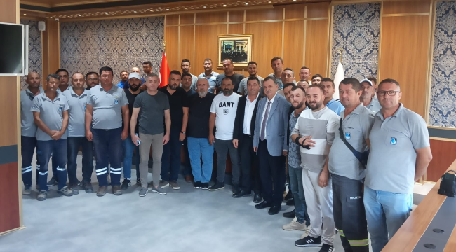 Başkan Balaban'nın işçilerle hizmette kaliteyi arttırma toplantısı