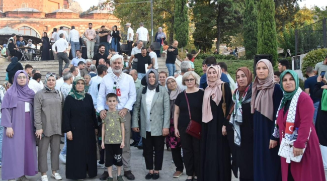 Başkan Hızlı Filistin yürüyüşüne katıldı